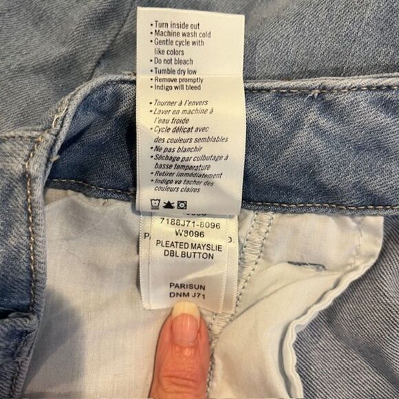 Paige Pleated Mayslie Double Button Jogger Elastic Ankles Zip Closure Size 27 - Picture 11 of 15